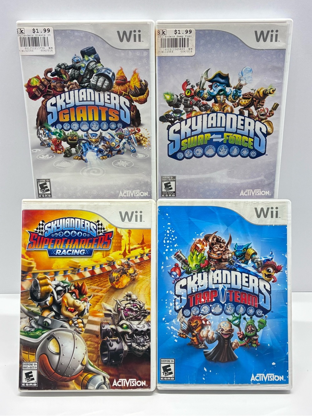 Nintendo Wii Skylanders 4 Game Lot Giants Swap Force Trap Team Superchargers